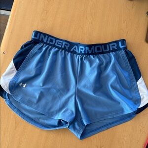 Under Armour Women's Two-Tone Blue Athletic Shorts